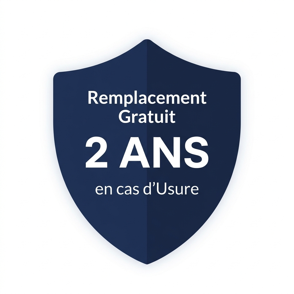 remplacement en cas d'usure - 2 ans